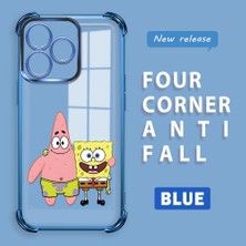 Ucuc Realme C53 Uyumlu Şeffaf Dört Köşe Kaplama Parlak Kenar Silikon Kılıf