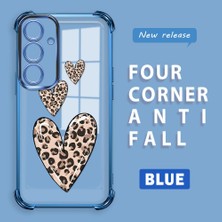 Ucuc Samsung Galaxy S24 Plus Uyumlu Şeffaf Dört Köşe Kaplama Parlak Kenar Silikon Kılıf