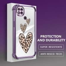 Ucuc Redmi 9c Uyumlu Şeffaf Dört Köşe Kaplama Parlak Kenar Silikon Kılıf