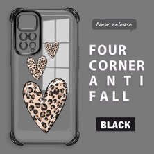 Ucuc Redmi Note 11S Uyumlu Şeffaf Dört Köşe Kaplama Parlak Kenar Silikon Kılıf