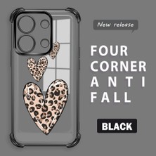 Ucuc Redmi Note 13 4g Uyumlu Şeffaf Dört Köşe Kaplama Parlak Kenar Silikon Kılıf