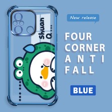 Ucuc Redmi 12C Uyumlu Şeffaf Dört Köşe Kaplama Parlak Kenar Silikon Kılıf