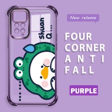 Ucuc Redmi Note 12 Pro 4g Uyumlu Şeffaf Dört Köşe Kaplama Parlak Kenar Silikon Kılıf