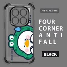 Ucuc Redmi Note 14 Pro 4g Uyumlu Şeffaf Dört Köşe Kaplama Parlak Kenar Silikon Kılıf