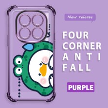 Ucuc Redmi Note 14 Pro 4g Uyumlu Şeffaf Dört Köşe Kaplama Parlak Kenar Silikon Kılıf