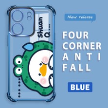 Ucuc Poco C65 Uyumlu Şeffaf Dört Köşe Kaplama Parlak Kenar Silikon Kılıf