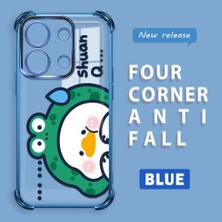 Ucuc Redmi Note 13 4g Uyumlu Şeffaf Dört Köşe Kaplama Parlak Kenar Silikon Kılıf