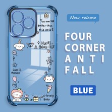 Ucuc Realme C51 Uyumlu Şeffaf Dört Köşe Kaplama Parlak Kenar Silikon Kılıf