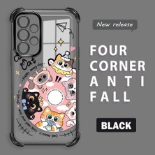 Ucuc Samsung Galaxy A32 Uyumlu Şeffaf Dört Köşe Kaplama Parlak Kenar Silikon Kılıf