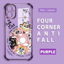 Ucuc Samsung Galaxy A04E Uyumlu Şeffaf Dört Köşe Kaplama Parlak Kenar Silikon Kılıf