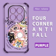 Ucuc Redmi Note 14 Pro 4g Uyumlu Şeffaf Dört Köşe Kaplama Parlak Kenar Silikon Kılıf