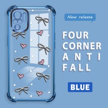 Ucuc Redmi Note 10 4g Uyumlu Şeffaf Dört Köşe Kaplama Parlak Kenar Silikon Kılıf