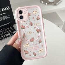 Ucuc iPhone 11 Uyumlu Manyetik Halkalı Yarı Sayda Mat Kamera Koruma Anti-Darbe Silikon Kılıf