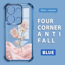 Ucuc Redmi Note 13 Pro 4g Uyumlu Şeffaf Dört Köşe Kaplama Parlak Kenar Silikon Kılıf