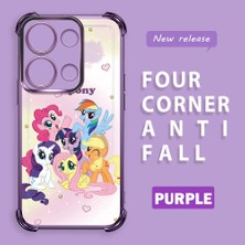 Ucuc Redmi Note 13 Pro 4g Uyumlu Şeffaf Dört Köşe Kaplama Parlak Kenar Silikon Kılıf