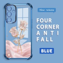 Ucuc Samsung Galaxy A16 Uyumlu Şeffaf Dört Köşe Kaplama Parlak Kenar Silikon Kılıf