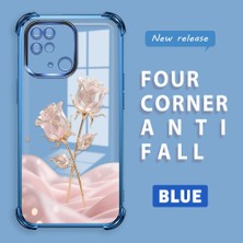 Ucuc Redmi 10C Uyumlu Şeffaf Dört Köşe Kaplama Parlak Kenar Silikon Kılıf