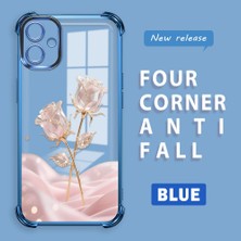 Ucuc Samsung Galaxy A06 Uyumlu Şeffaf Dört Köşe Kaplama Parlak Kenar Silikon Kılıf