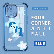 Ucuc Redmi 10C Uyumlu Şeffaf Dört Köşe Kaplama Parlak Kenar Silikon Kılıf