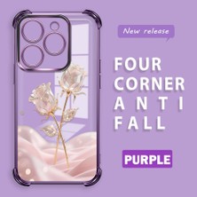 Ucuc Infinix Smart 8/8 Pro Uyumlu Şeffaf Dört Köşe Kaplama Parlak Kenar Silikon Kılıf