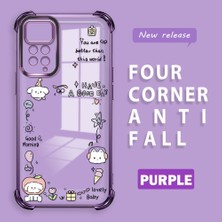 Ucuc Redmi Note 12 Pro 4g Uyumlu Şeffaf Dört Köşe Kaplama Parlak Kenar Silikon Kılıf