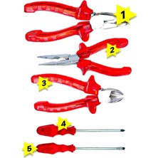 Moonshop 3 Lü Pense Yankeski Kargaburnu Düz Yıldız Tornavida Takım Seti.