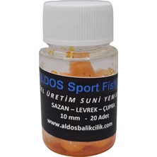 Aldos Sport Fishing Vanilya Kokulu 8 mm Silikon Yumuşak Yüzen Sazan Turna Çupra Levrek Dip Yemi (40 Adet)