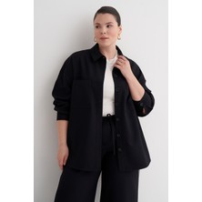 Myline Ince Çizgili Gömlek Ceket