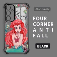 Ucuc Samsung Galaxy A35 Uyumlu Şeffaf Dört Köşe Kaplama Parlak Kenar Silikon Kılıf