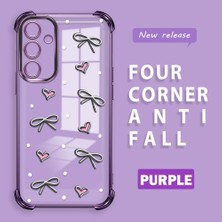 Ucuc Samsung Galaxy A16 Uyumlu Şeffaf Dört Köşe Kaplama Parlak Kenar Silikon Kılıf