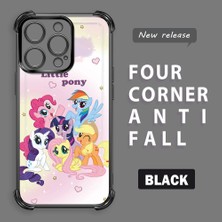 Ucuc iPhone 14 Pro Uyumlu Şeffaf Dört Köşe Kaplama Parlak Kenar Silikon Kılıf