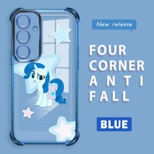 Ucuc Samsung Galaxy S24 Plus Uyumlu Şeffaf Dört Köşe Kaplama Parlak Kenar Silikon Kılıf