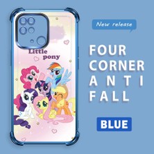 Ucuc Redmi 10C Uyumlu Şeffaf Dört Köşe Kaplama Parlak Kenar Silikon Kılıf