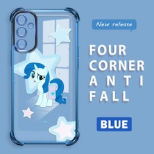 Ucuc Samsung Galaxy A14 Uyumlu Şeffaf Dört Köşe Kaplama Parlak Kenar Silikon Kılıf