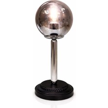 Minimal Black & Silver Füme Globe Cam Abajur