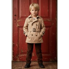 Hc Kids Wear Erkek Çocuk Içi Pamuk Astarlı Trençkot Yağmurluk