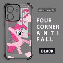 Ucuc Poco C65 Uyumlu Şeffaf Dört Köşe Kaplama Parlak Kenar Silikon Kılıf