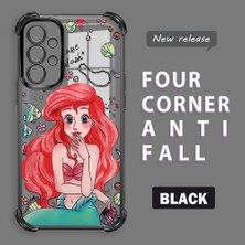 Ucuc Samsung Galaxy A73 Uyumlu Şeffaf Dört Köşe Kaplama Parlak Kenar Silikon Kılıf