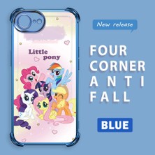 Ucuc iPhone 16E Uyumlu Şeffaf Dört Köşe Kaplama Parlak Kenar Silikon Kılıf