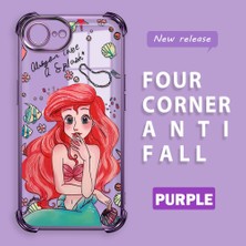 Ucuc iPhone 16E Uyumlu Şeffaf Dört Köşe Kaplama Parlak Kenar Silikon Kılıf