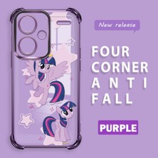 Ucuc Redmi Note 13 Pro Plus 5g Uyumlu Şeffaf Dört Köşe Kaplama Parlak Kenar Silikon Kılıf