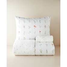 English Home Damada Bloom Kolay Ütülenir Çarşaflı Tek Kişilik Nevresim Takımı 160x220 cm Sarı-Yeşil