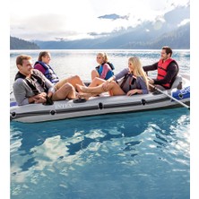 Toha Intex Şişme Bot 5 Kişilik - Excursion 5 Kürekli Pompalı Şişme Tekne Seti 500 kg Motor Uyumlu