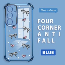 Ucuc Samsung Galaxy S24 Plus Uyumlu Şeffaf Dört Köşe Kaplama Parlak Kenar Silikon Kılıf