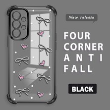 Ucuc Samsung Galaxy A73 Uyumlu Şeffaf Dört Köşe Kaplama Parlak Kenar Silikon Kılıf