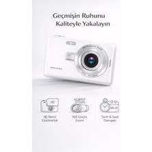 FaroxTech Retro Seri Dijital Fotoğraf Makinesi 16X Zoom - Nostaljik Video ve Fotoğraf Kayıt Cihazı