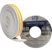 Std Kapı Pencere Fitil Bant, 2'li, Beyaz, Yapışkanlı, D Tip, 1 Metre
