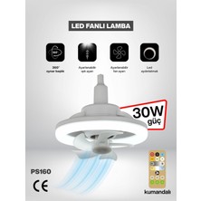 Metaforce 360 ° Dönen Tavan Vantilatörü Işık E27 (Ampul Duylu) Akıllı Fan Uzaktan Kumandalı LED Fan Işık 30W