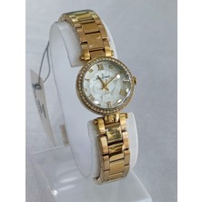 My Polo Time Çelik Kordonlu, Altın Sarısı, Çerçevesi Taşlı, 3 Atm Su Geçirmez, 2 Yıl Garantili Kadın Kol Saati