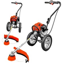 Moonshop Pro Alman Seri Benzinli Tekerlekli 5 Hp Çim Biçme Makinesi Tırpan Tam Profesyonel - Yüksek Performan